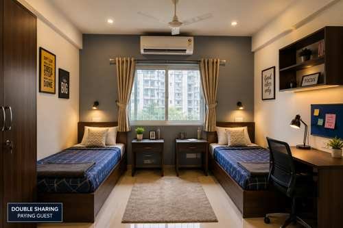 Modern bedroom, paying guest style
